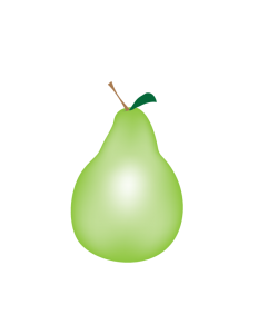 A pear I made in Illustrator.