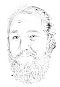 Digital self portrait. Drawn in Photoshop.