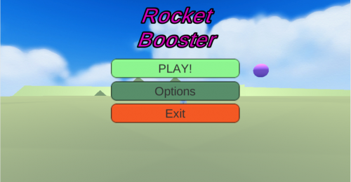 Screenshot of Rocket Booster start menu.